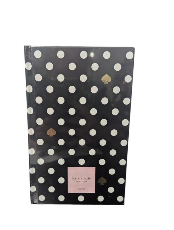 kate spade Other - NWT Kate Spade Black & White Polka Dot Journal with Gold Spade Accents